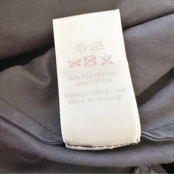 Anna October Snowdrop Bustier Ruched Strap Ruffle Hem Black Maxi Dress Size S - Picture 12 of 12